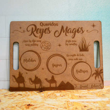 Bandeja para Reyes Magos personalizada con dedicatoria