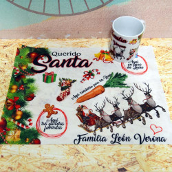 Set navidad salvamantel y taza Santa Claus