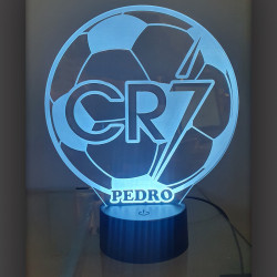 Lámpara balón CR7 con nombre