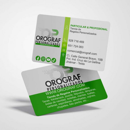 Tarjetas de plástico PVC