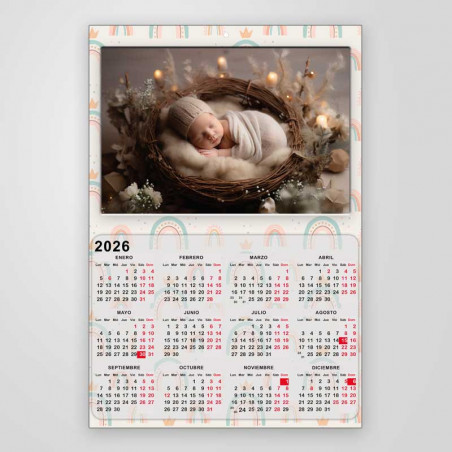 Calendario de pared A4 con foto