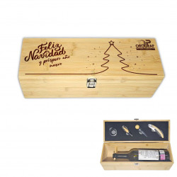 Set caja de vino (Navidad con logo)
