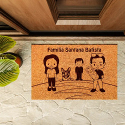 Felpudo de coco Familia Personajes