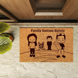 Felpudo de coco Familia Personajes
