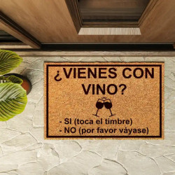 Felpudo de coco ¿Vienes con vino?